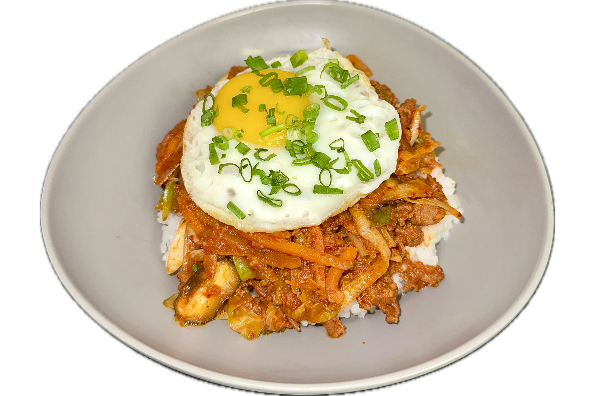 Spicy Pork Bulgogi with Rice / 辣炒豬肉蓋飯